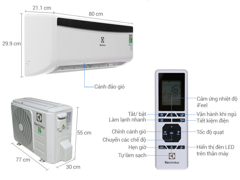 Máy lạnh Electrolux 1 HP ESM09CRM-A4 Máy lạnh Electrolux 1 HP ESM09CRM-A4