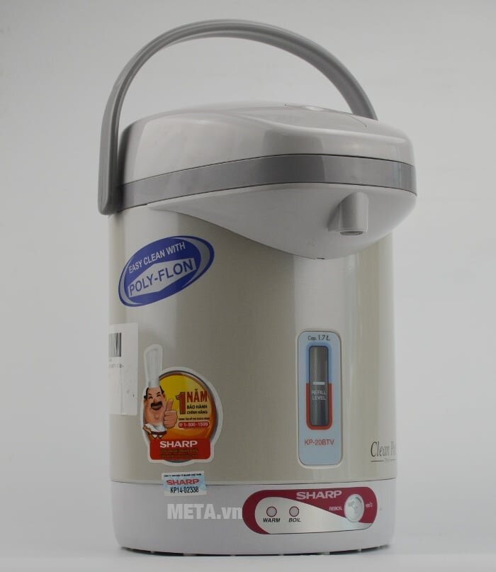 Bình thủy điện Sharp KP-20BTV có thang đo mực nước.