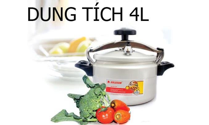 Nồi áp suất nhôm Goldsun PC-GJY40A  4L (GHJ40)