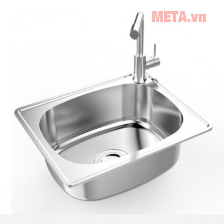 Chậu rửa inox Sơn Hà 1H447S (447mm x 364mm) đáy giảm ồn Chậu rửa inox Sơn Hà 1H447S (447mm x 364mm) đáy giảm ồn