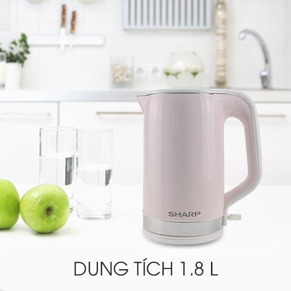 Bình siêu tốc 1.8L Sharp EKJ-18VP-PK Bình siêu tốc 1.8L Sharp EKJ-18VP-PK