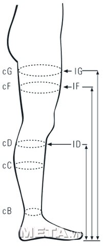 Vớ điều trị suy tĩnh mạch dạng đùi Class II - Microfiber - Art M2170