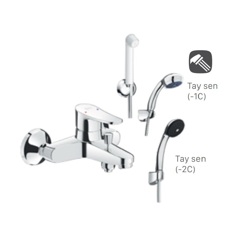 Bộ vòi sen tắm nóng lạnh INAX BFV-1003S-2C còn có các  tùy chọn với tay sen tắm