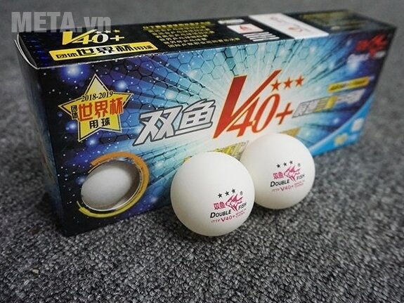 Bóng bàn Double Fish V40  3 sao (10 quả/hộp)