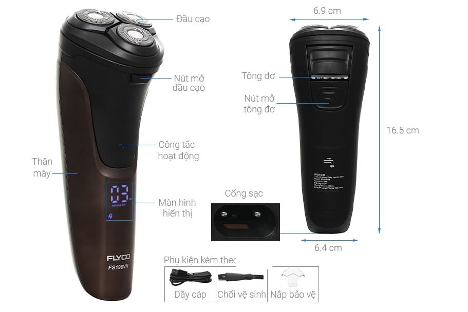 Máy cạo râu 3 lưỡi kép 