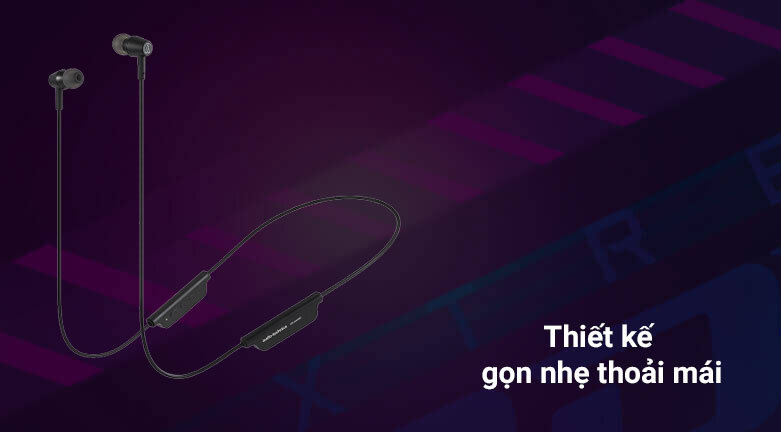 Tai nghe không dây Audio-Technica ATH-CLR100BT (Đen) | Thiết kế gọn nhẹ thoải mái