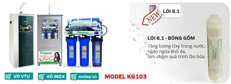 Máy lọc nước Kangaroo 6 lõi KG103A vỏ VTU