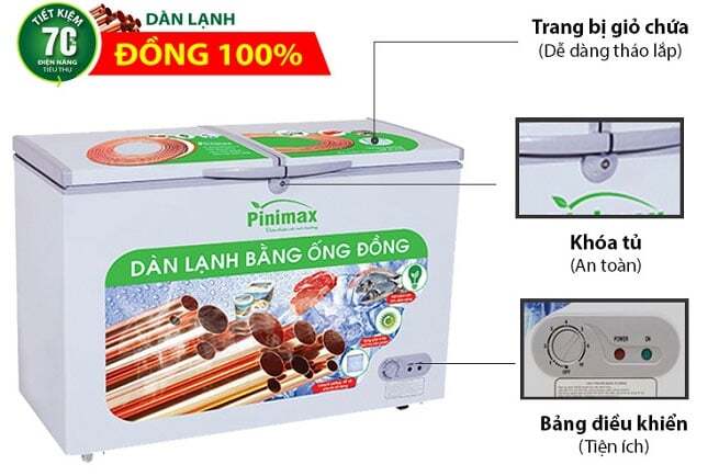 Tủ đông có dàn lạnh ống đồng Tủ đông dàn lạnh đồng