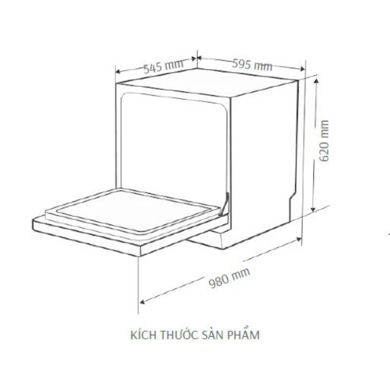 Máy rửa bát âm tủ 8 bộ Canzy CZ-DE8B05EU