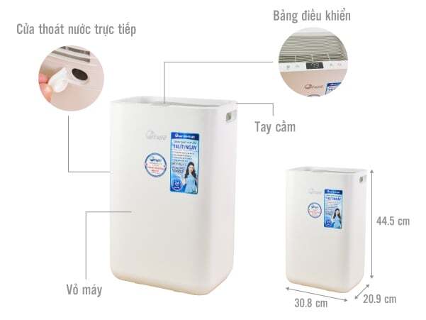 Cấu tạo máy hut ẩm FujiE HM-914EC FujiE HM-914EC