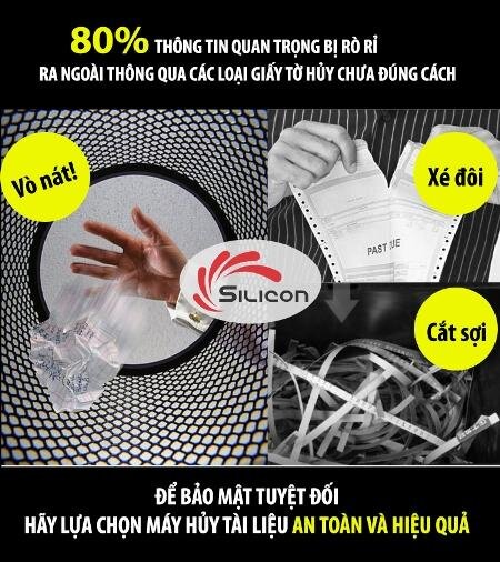 Máy huỷ tài liệu Silicon PS-812C