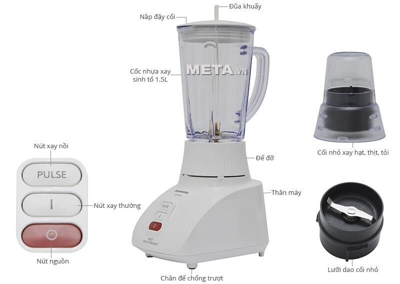 Máy xay sinh tố Panasonic MX-900MWRA (2 cối nhựa)