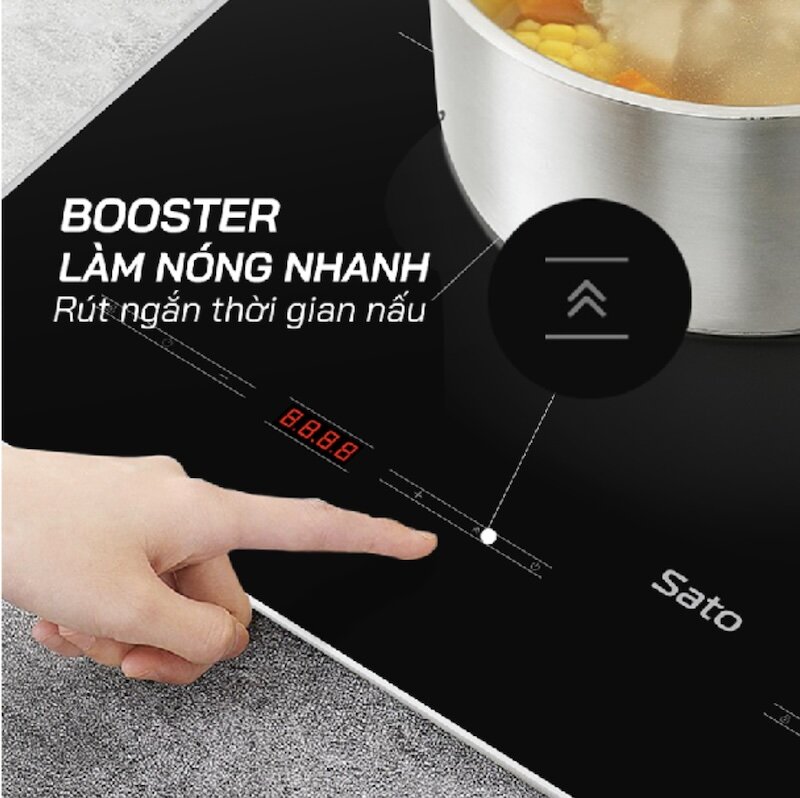 Những tính năng an toàn được trang bị trên bếp từ Sato SIH265 N1.3 (B) (Ảnh: Sato)