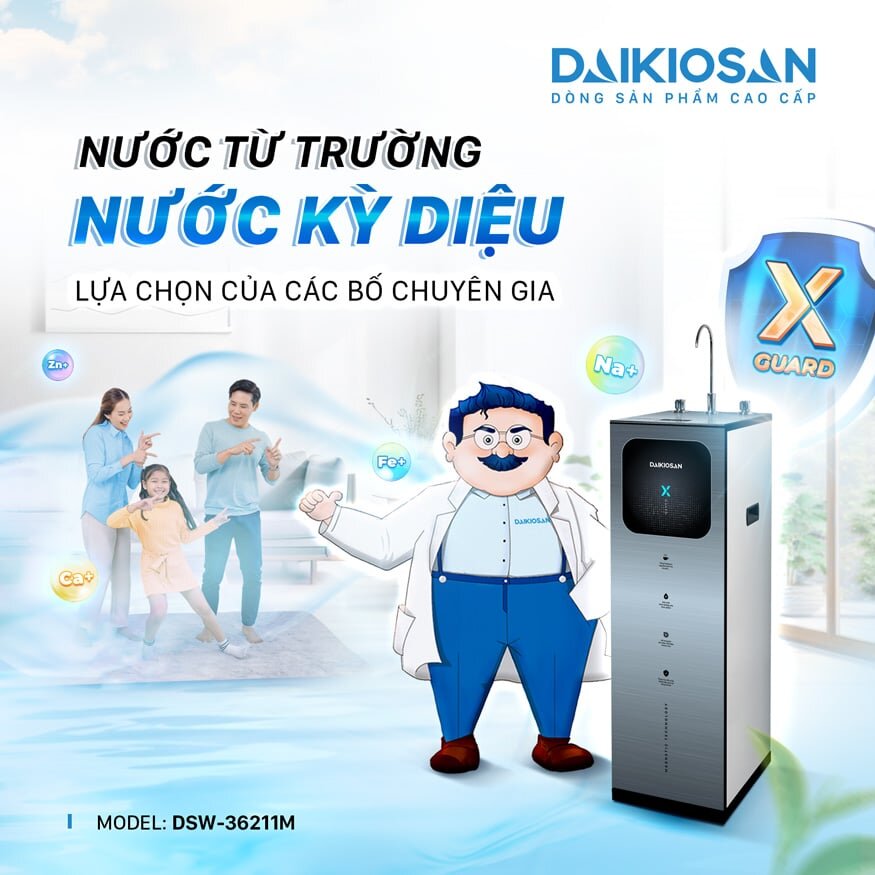 Máy lọc nước RO X-GUARD từ trường Daikiosan DSW-36211M