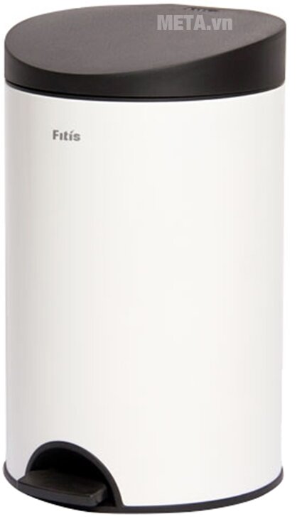 Thùng rác Inox đạp tròn nhỏ Fitis RPS1-904 - 12L (Trắng)