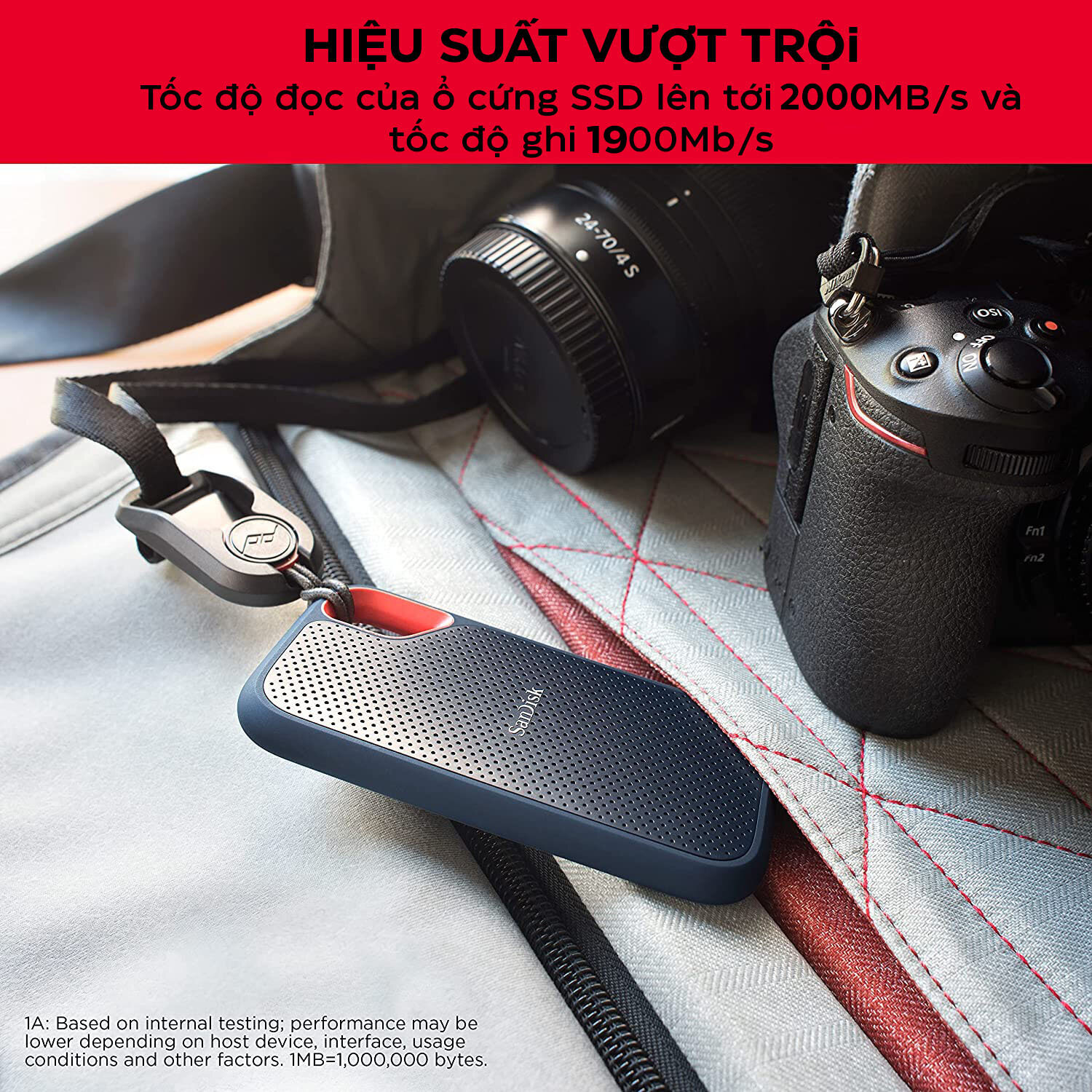 Ổ cứng di động SanDisk Extreme Pro Portable SSD 4TB USB 3.2 SDSSDE81-4T00-G25 (