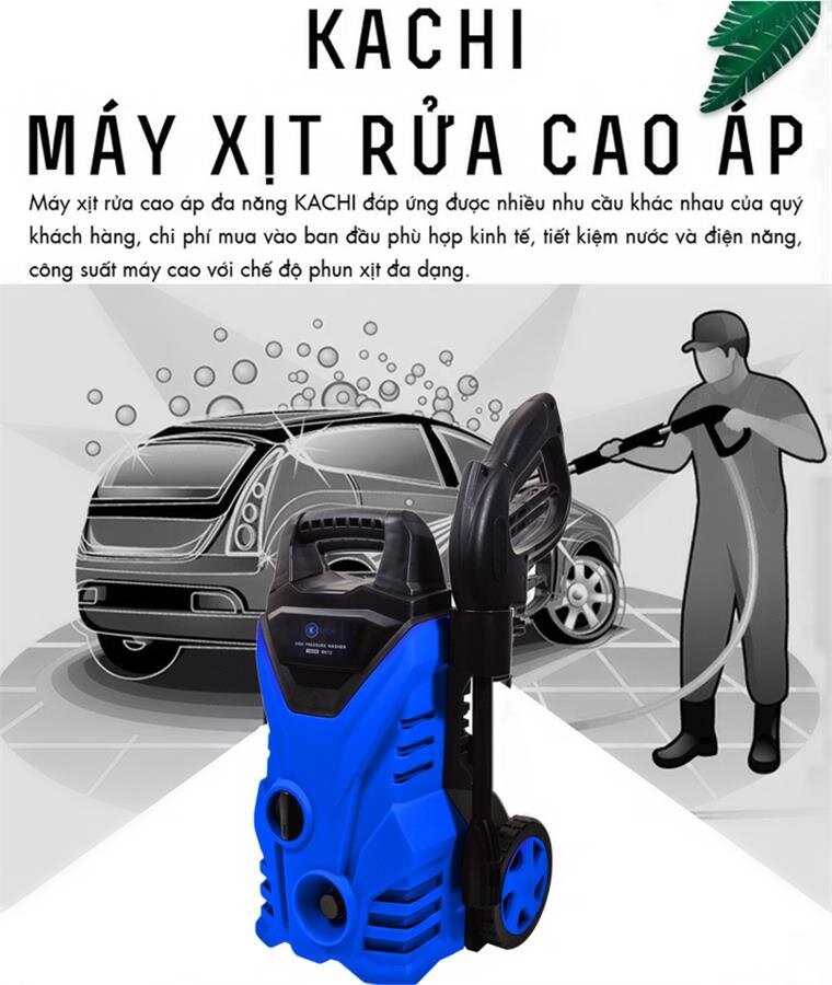 Máy xịt rửa bọt tuyến 1400W Kachi Mk74