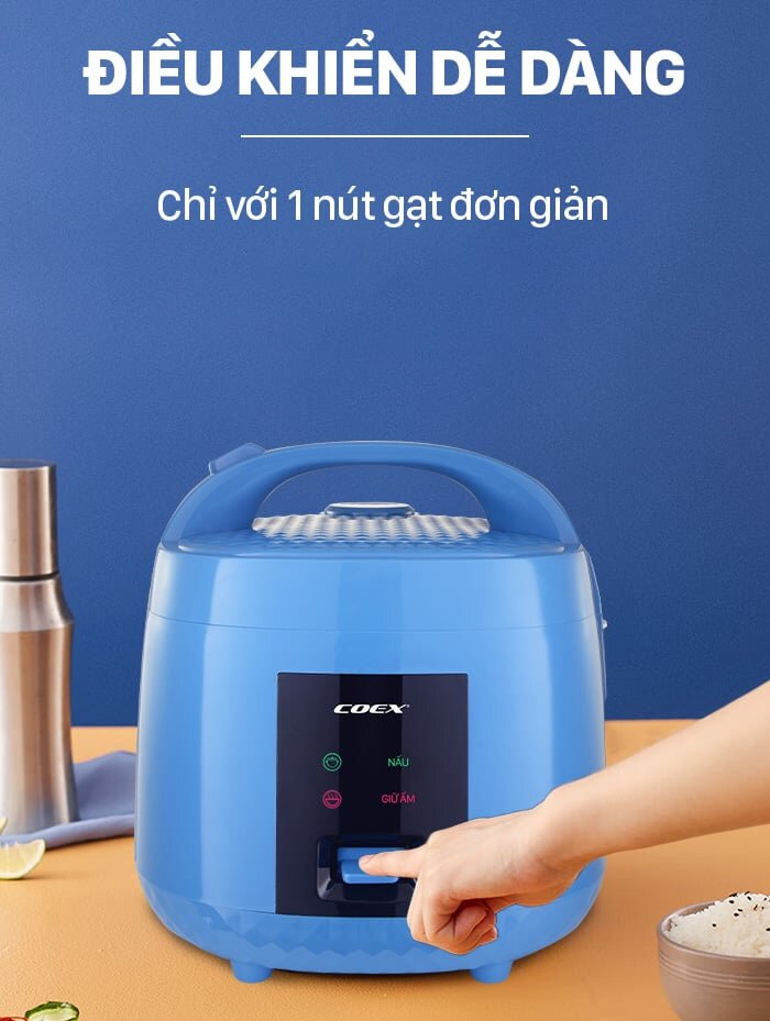 Nồi cơm điện mini có nút gạt dễ dùng Nồi cơm điện mini