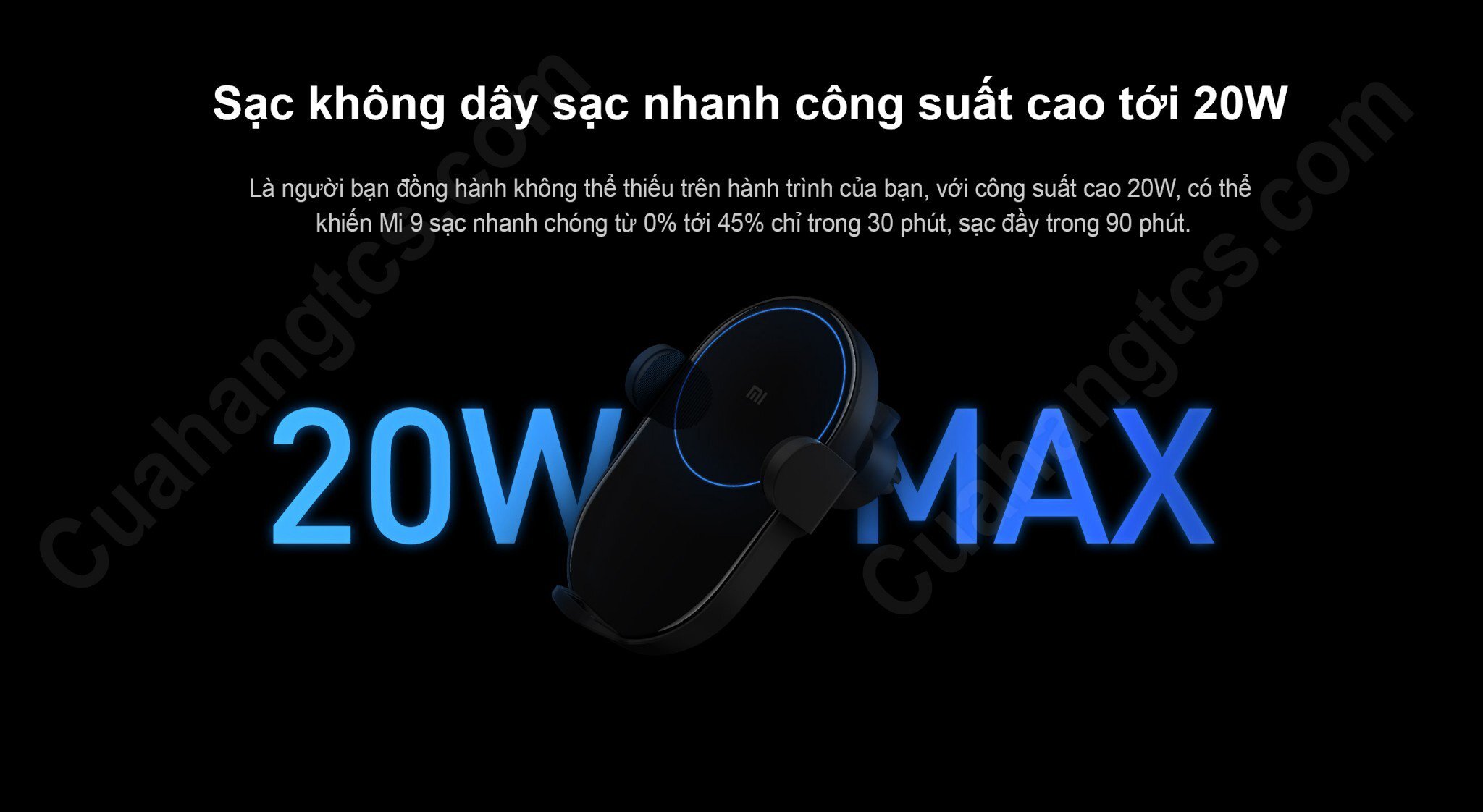 Kẹp điện thoại kiêm sạc không dây ô tô Xiaomi WCJ02ZM