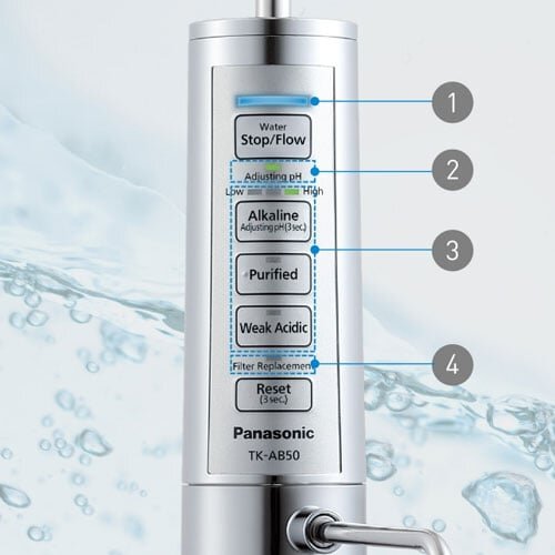 máy lọc nước ion kiềm Panasonic TK AB50 có bảng điều khiển hiện đại