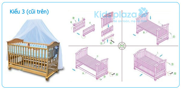  Giường cũi trẻ em Nobita 9 kiểu lắp ráp