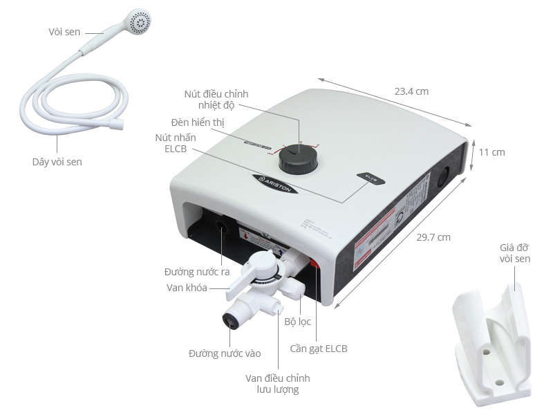 Máy nước nóng Ariston SB35E-VN Máy nước nóng Ariston SB35E-VN