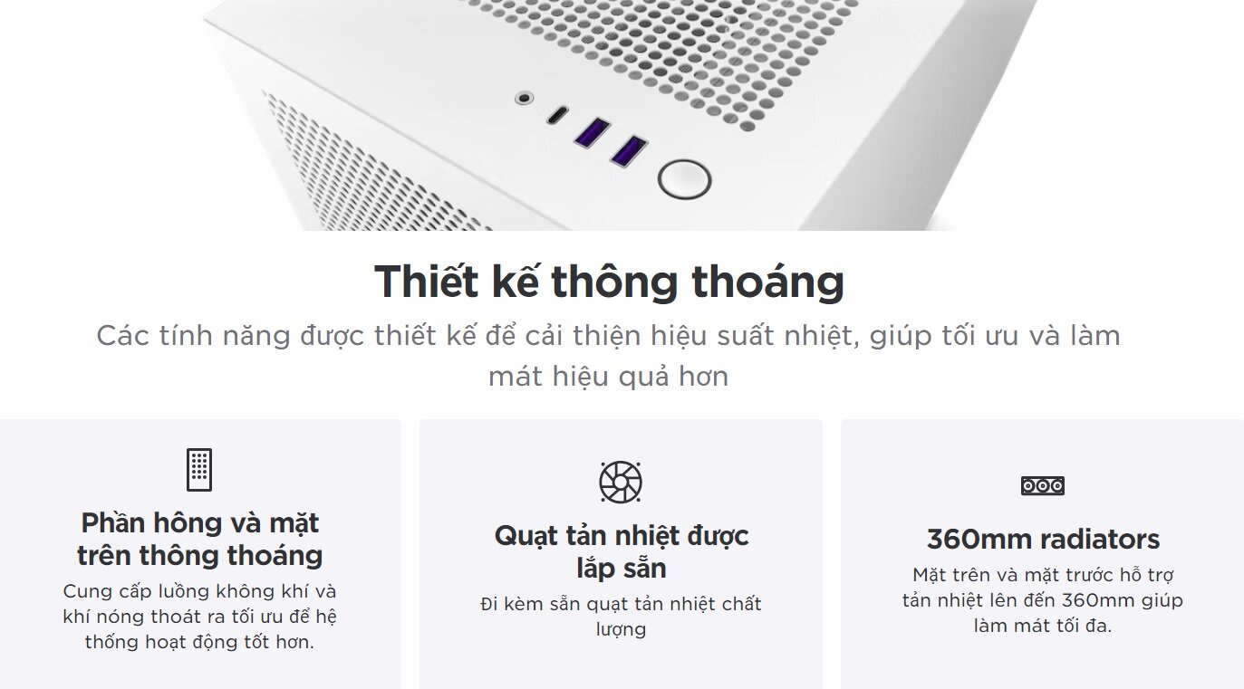 Vỏ máy tính NZXT H7 Base Black  (Mid Tower/Màu Đen)