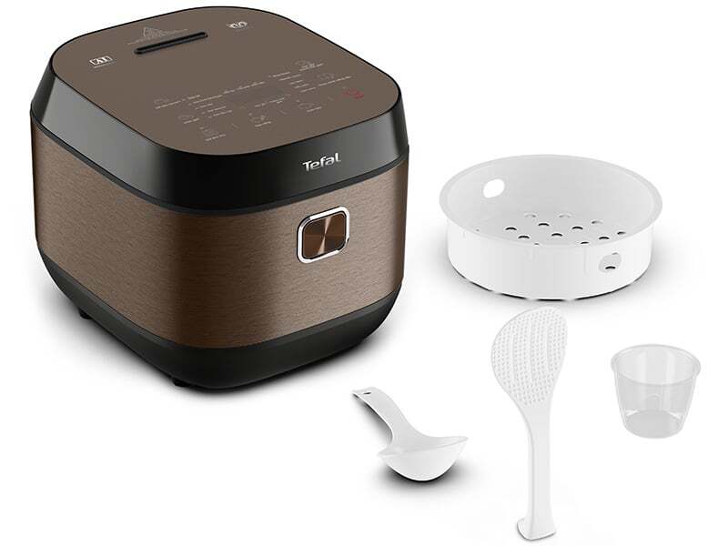 Trọn bộ sản phẩm nồi cơm điện tử Tefal Delirice Plus RK776968 Tefal Delirice Plus RK776968