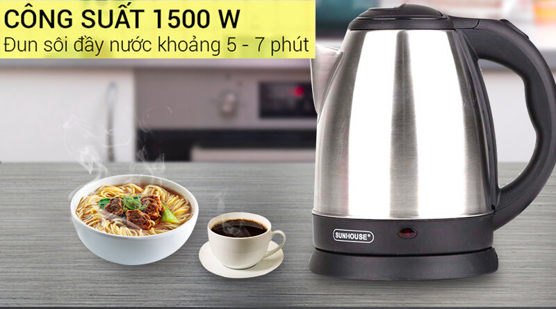 Bình siêu tốc Sunhouse SHD1182 1.8 lít Bình siêu tốc Sunhouse SHD1182 1.8 lít