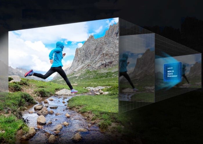 Công nghệ 4K AI Upscaling giúp nâng cấp hình ảnh vượt trội