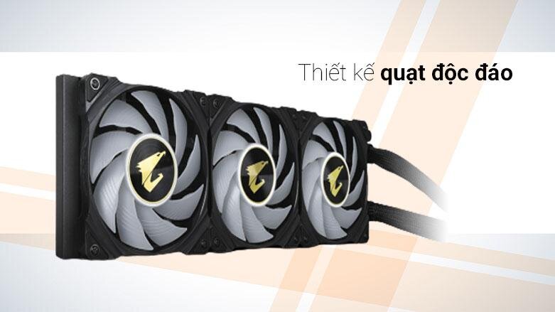 Tản nhiệt nước AIO GIGABYTE AORUS WATERFORCE X 360 | Thiết kế quạt độc đáo