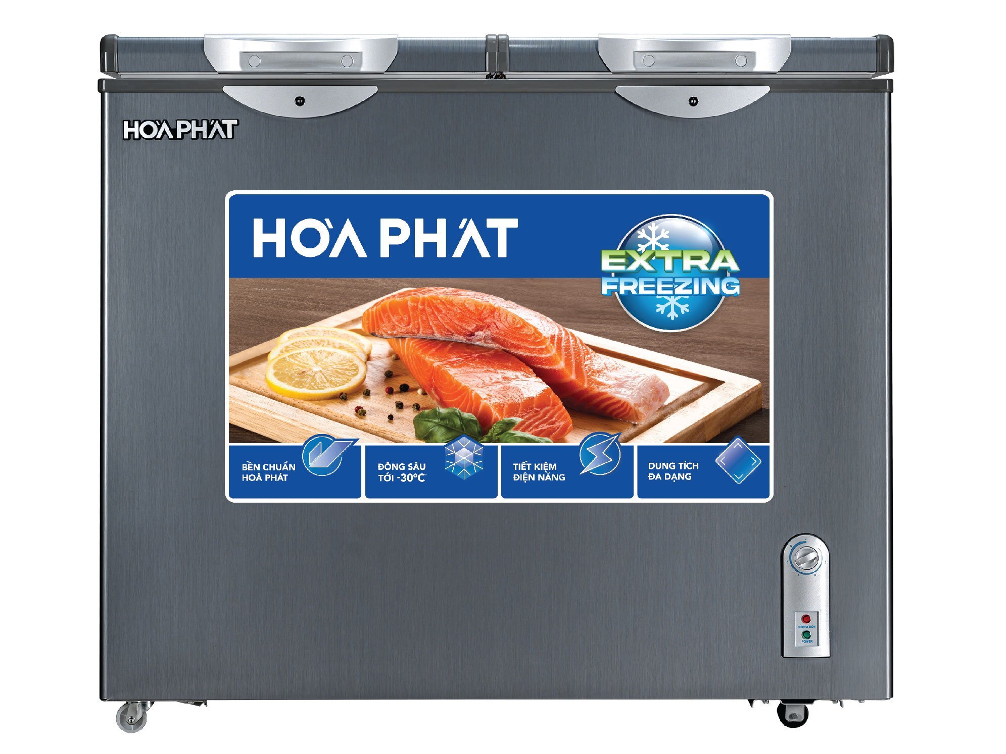 Tủ đông Hòa Phát có dung tích 205 lít Tủ đông Hòa Phát