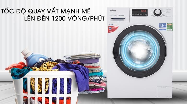 Máy giặt AQUA 8.5KG AQD-A852ZT lồng ngang