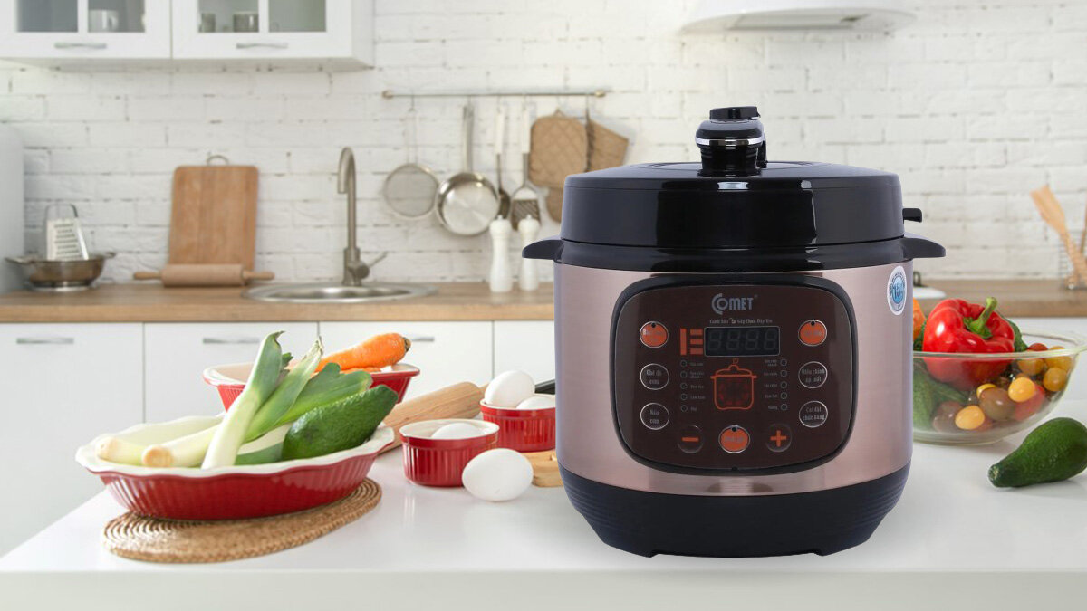 Nồi áp suất Comet CM6155 6 lít sở hữu thiết kế hiện đại