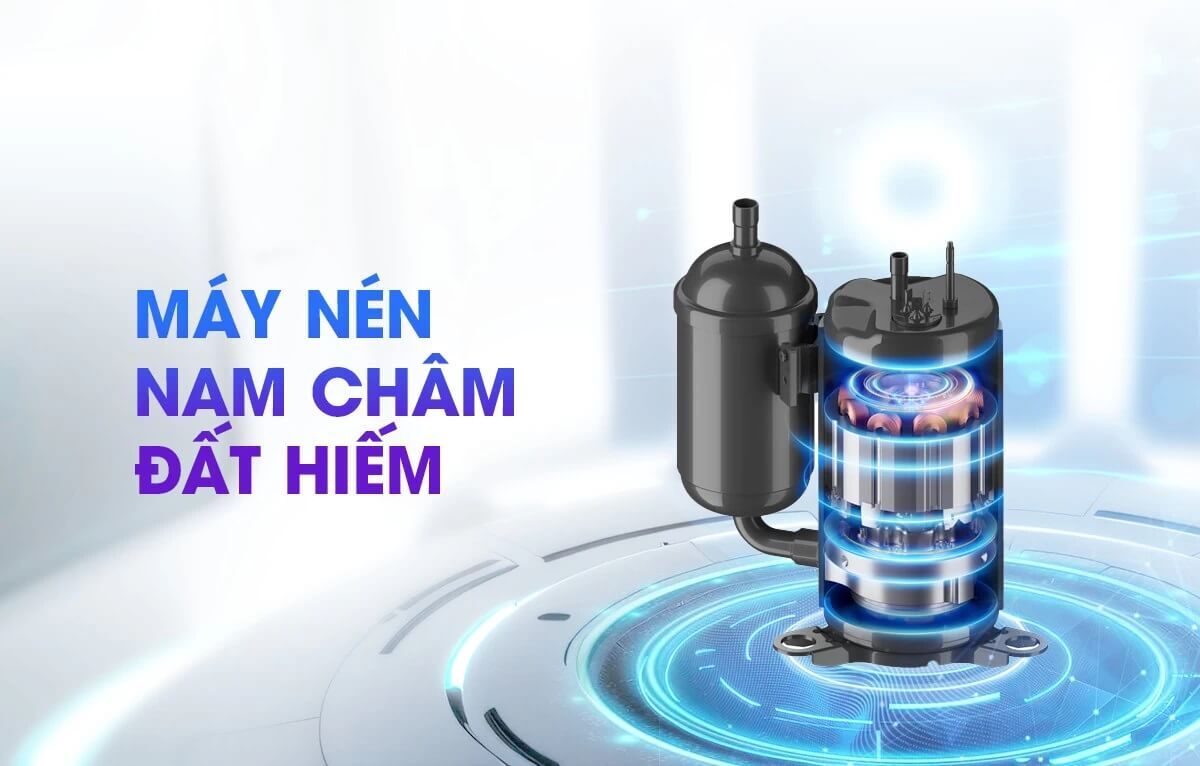 Điều hòa Inverter dùng máy nén nam châm đất hiếm Điều hòa Inverter