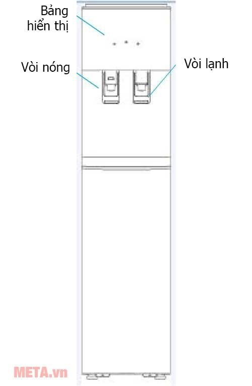 Máy lọc nước nóng lạnh Hàn Quốc 4 lõi 300W Happy Cook HB-680UF RED