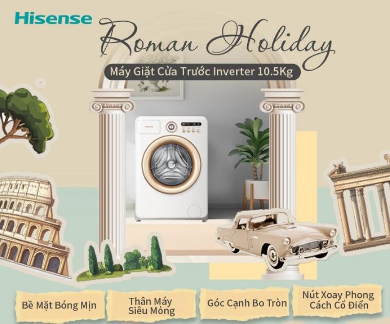 Máy giặt Hisense 10,5 kg WF105R5