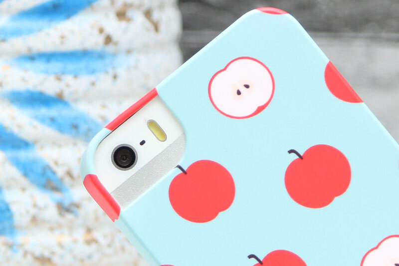 Ốp lưng iPhone 5 - 5S Nhựa Icover Táo Đỏ