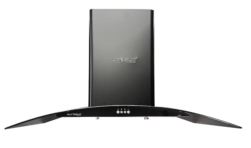 Máy hút mùi Eurosun EH-70K21B sở hữu thiết kế kính cong tinh tế