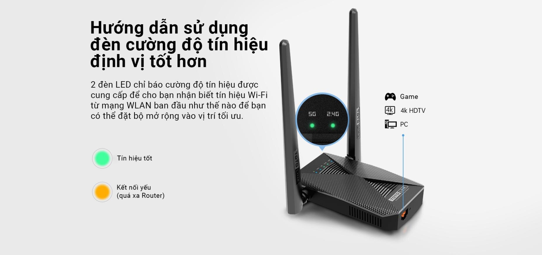 Bộ Mở Rộng Sóng wifi Totolink EX1200T V2 chuẩn AC1200 8