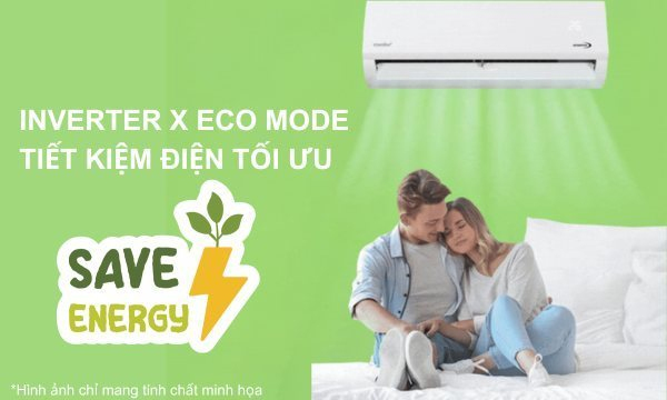 Điều hoà Comfee Inverter 25000 BTU 1 chiều CFS-25VAF gas R-32 5 Máy lạnh Comfee Inverter 2.5 HP CFS-25VAF Tiết kiệm điện vượt trội với INVERTER & ECO MODE