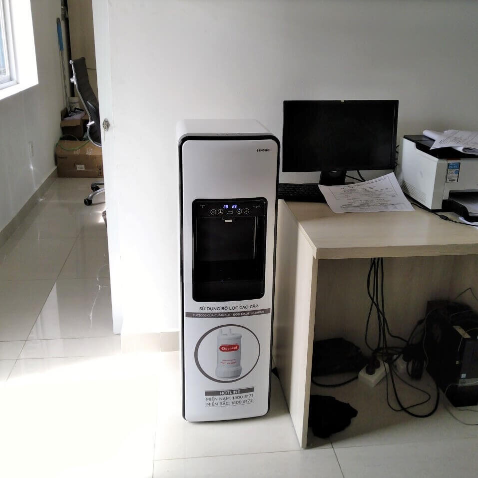 hình ảnh thực tế máy lọc nước nóng lạnh cleansui sensho
