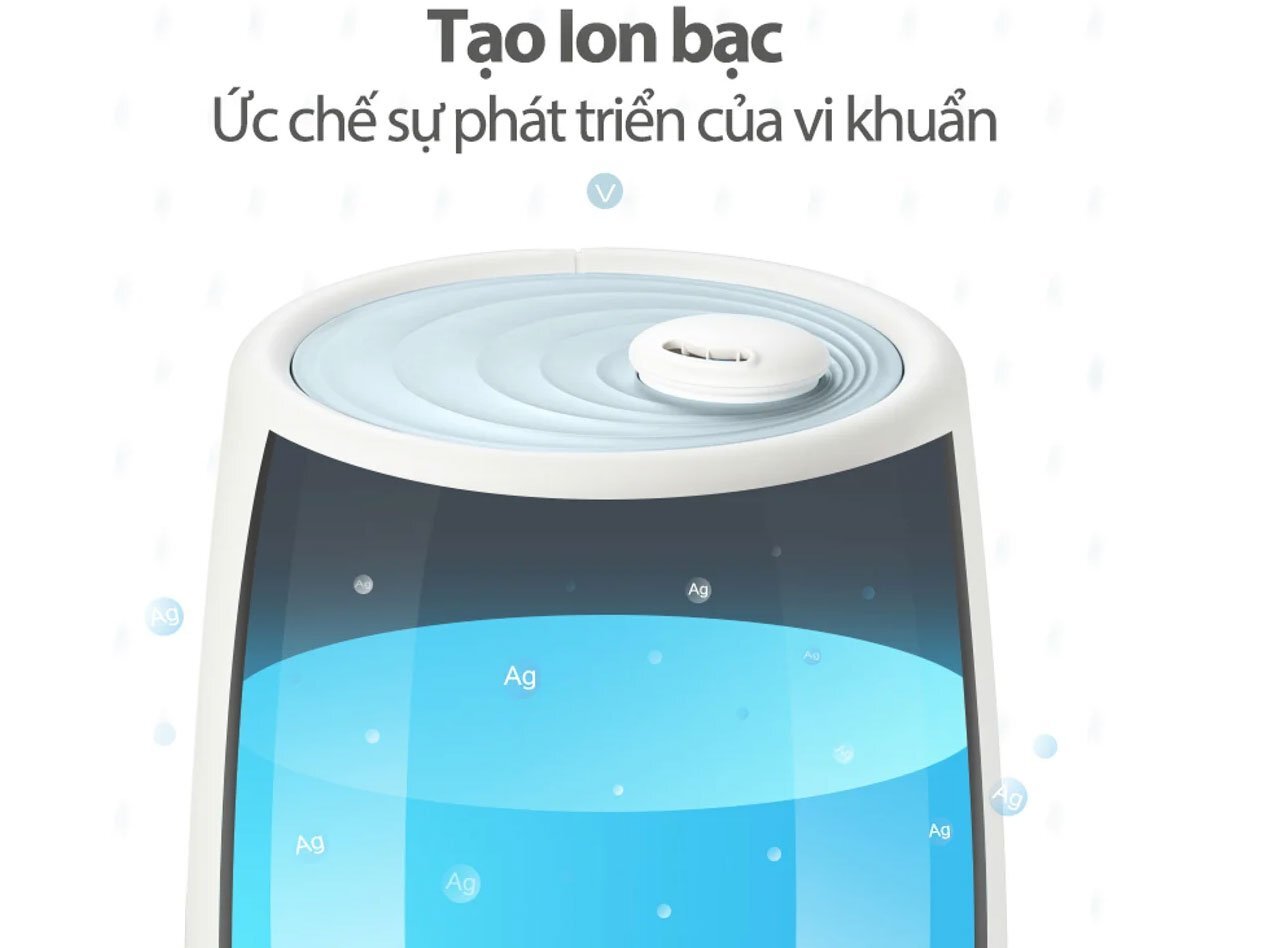 Máy phun sương tạo ẩm Bear tạo ion bạc Máy phun sương tạo ẩm Bear
