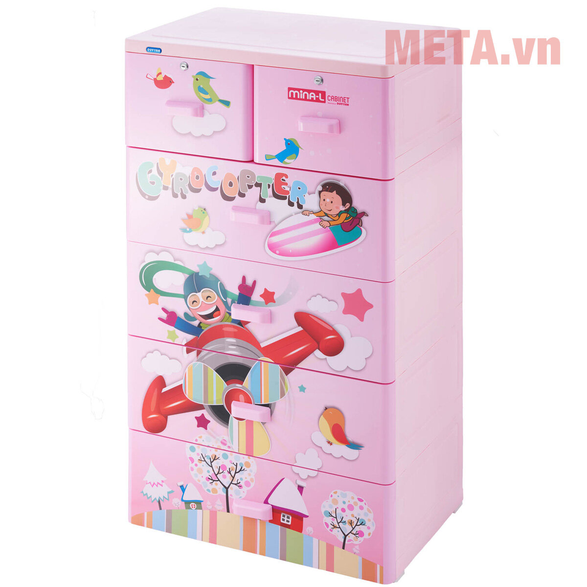 Tủ nhựa Mina-L Duy Tân 5 ngăn