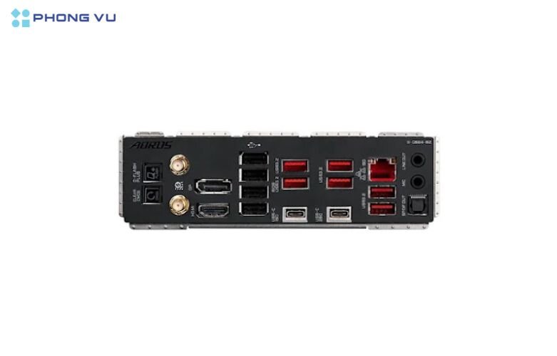 Hệ thống kết nối hiện đại với USB Type-C, WiFi 6E, LAN 10Gb/s và đa dạng cổng ngoại vi