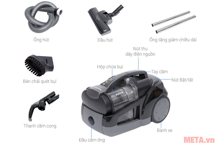 Máy hút bụi Panasonic MC-CL565KN46 2 lít