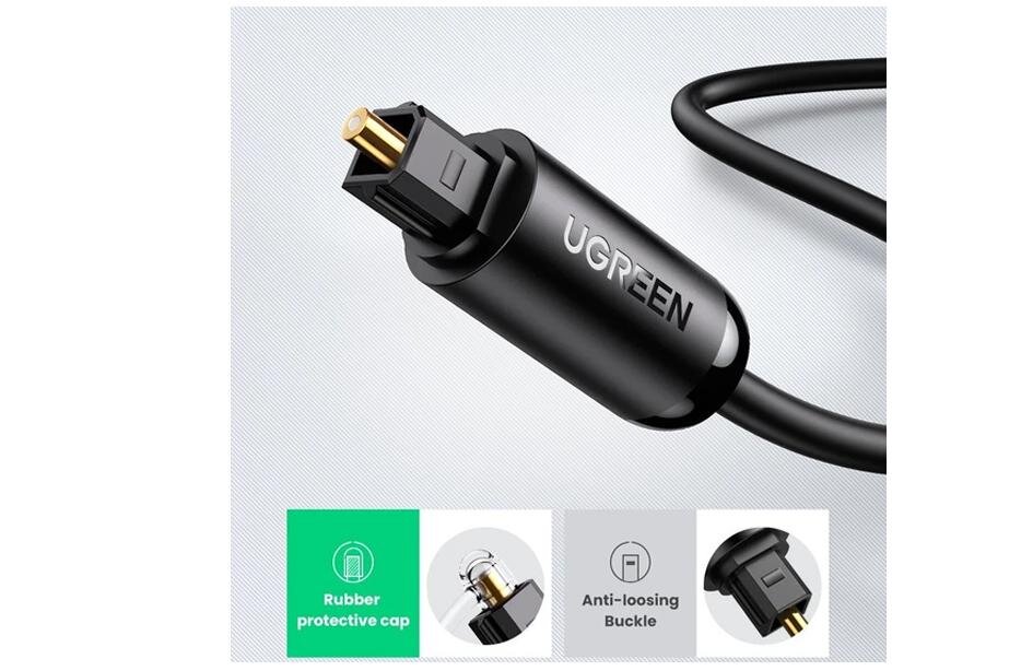 Cáp quang âm thanh Digital Optical Audio Toslink dài 2m Ugreen 70892 3
