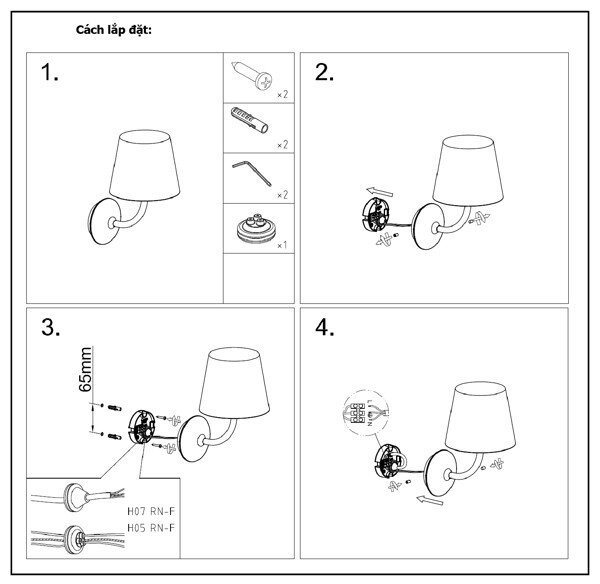 Đèn Gắn Tường Ngoài Trời Dùng Bóng NBB1466 (Sao chép)
