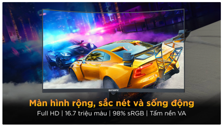 Màn hình game SingPC SGP270CVAG