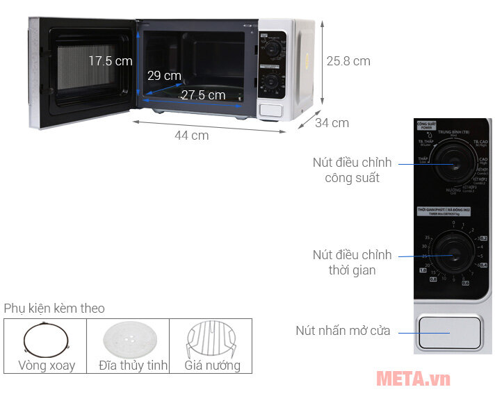 Lò vi sóng Toshiba ER-SGM20(S)VN 20 lít